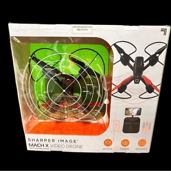NWT Sharper Image 10" Mach X Video‎ Drone with Streaming Camera, 2.4 GHz - Picture 3 of 6